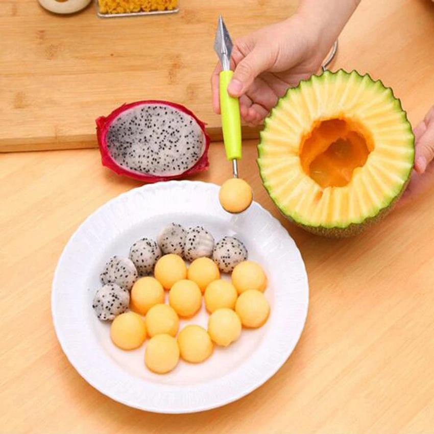 1 шт. Арбуз мороженое копать мяч Совок Ложки Дыня Фрукты Резьба Ножи