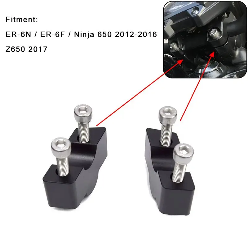 30 мм для Kawasaki ER 6N ER6N 6F Ninja 650 2012 2016 / Z650 2017 мотоциклетные модифицированные адаптеры