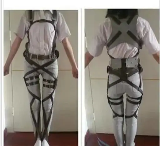 

Cool Cosplay SNK Attack on Titan Shingeki no Kyojin harness belt hookshot C costume