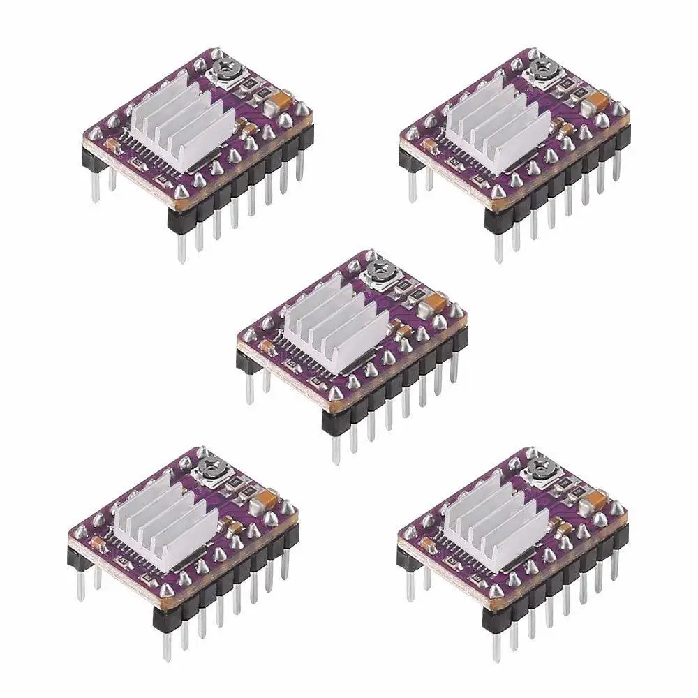 5 шт. совместимый DRV8825 шаговый шаг модуль двигателя дайвера с теплоотводом для 3D