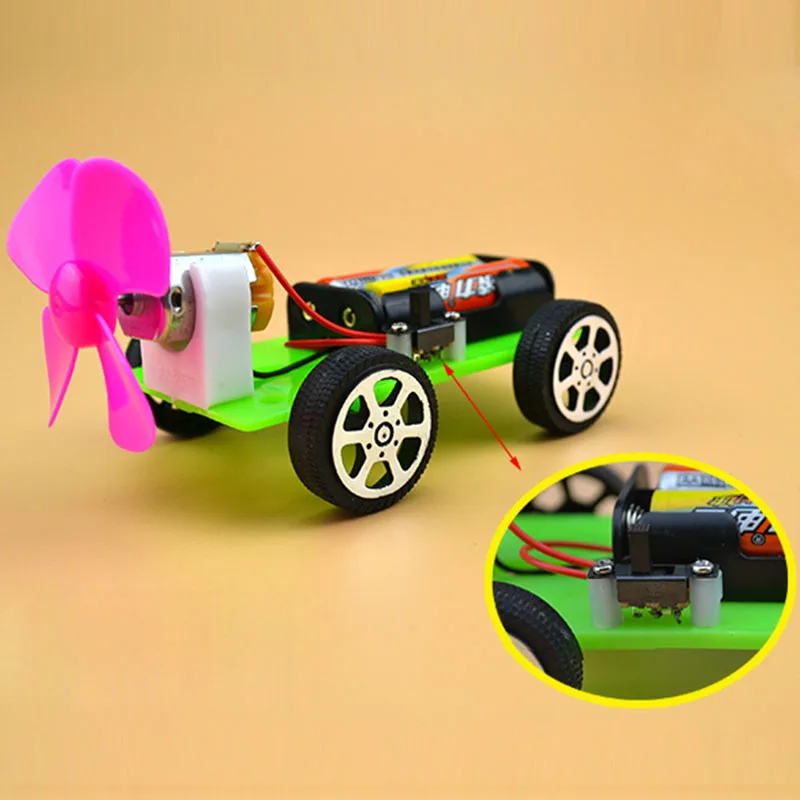 Простой DIY пазл Собранный аэродинамический автомобиль креативный научный