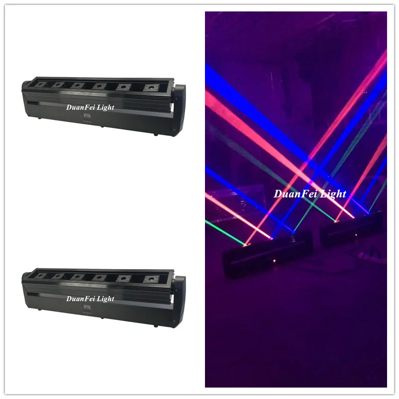 2 Лот Горячая продажа RGB полный цвет 6 головок толстый луч движущаяся головка