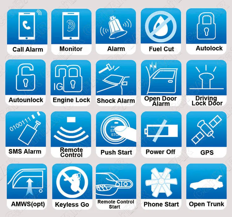 IOS Android GPS GSM Car Alarm for Hummer Start Stop Button Two Way with Top Quality Advanced Technology CARBAR | Автомобили и