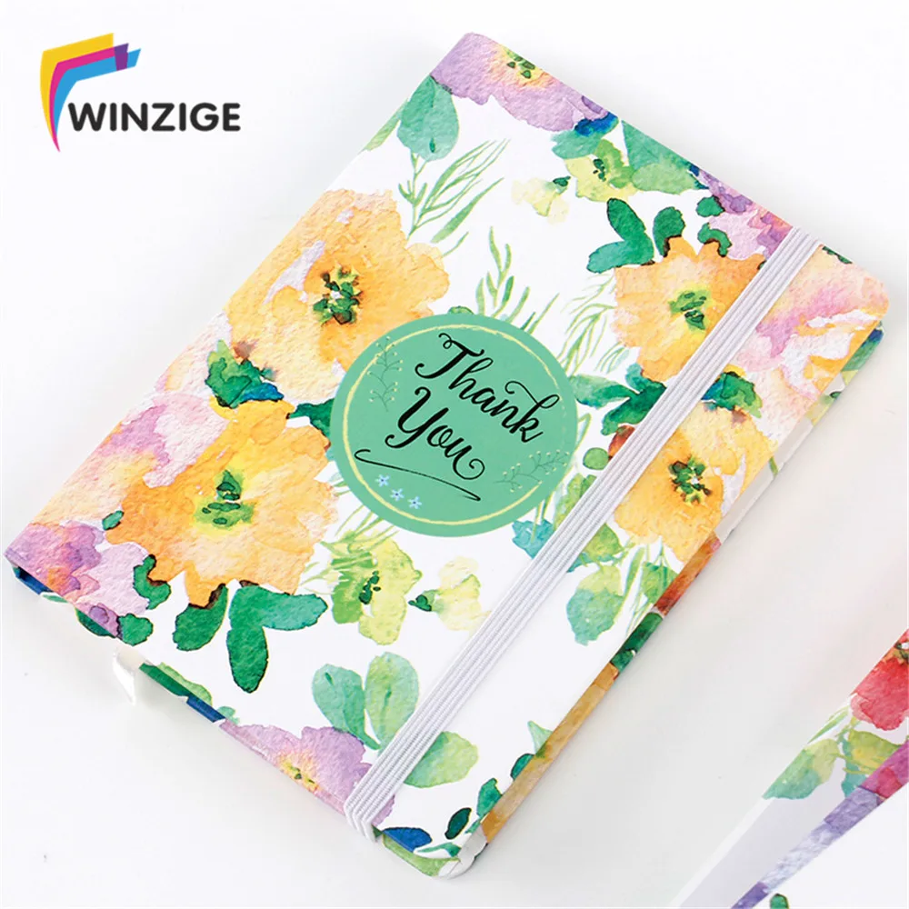 Winzige Flowery планировщик с жестким покрытием блокнот офисные школьные