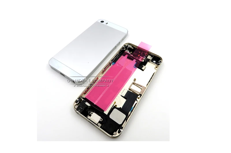 Протестированная задняя крышка средняя Рамка для iphone 5S 5G как SE корпус Батарейная дверь в сборе гибкий кабель с кнопками