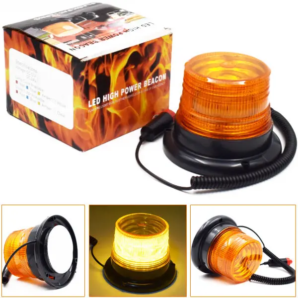 

Autos Magnetic LED Emergency Beacon Flash Strobe Warning Light Amber 40W Perfect