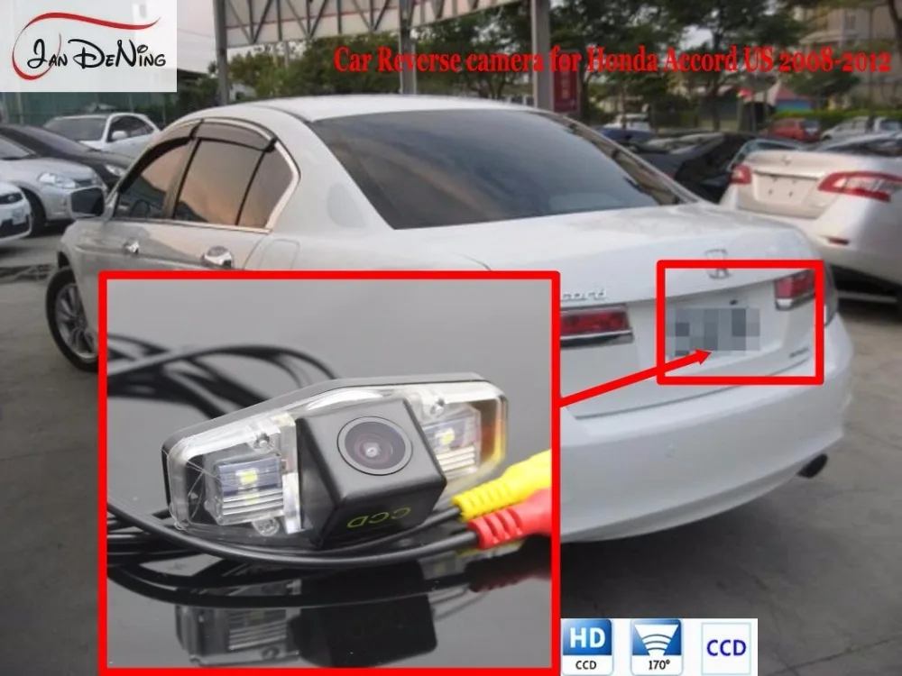 JanDeNing для Honda Accord US 2008 2012 HD CCD Автомобильная камера заднего вида парковки/резервная
