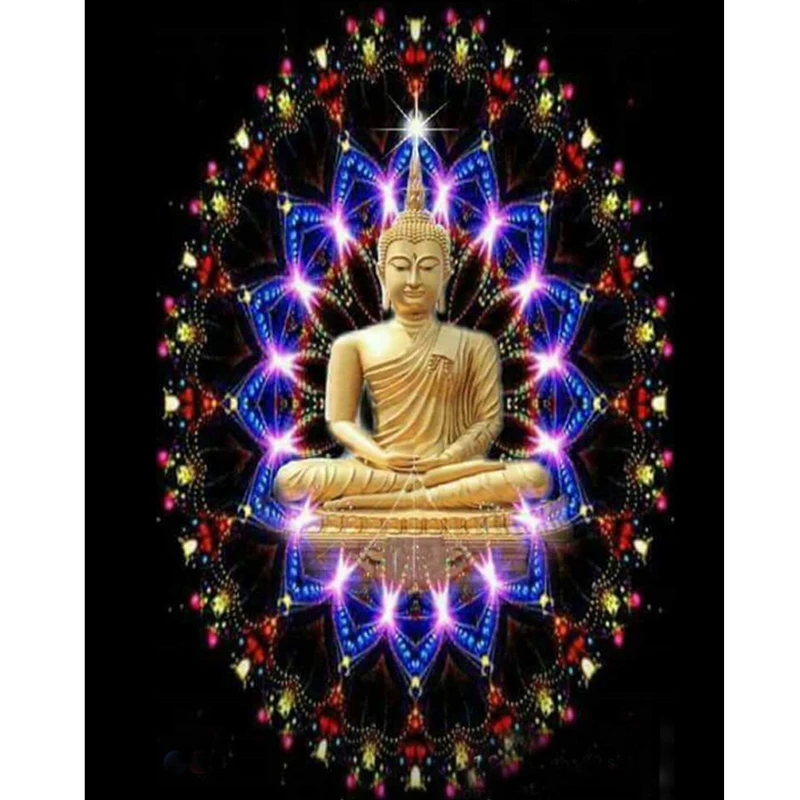 5D DIY алмазная живопись вышивка религиозные статуи Будды рукоделие полная