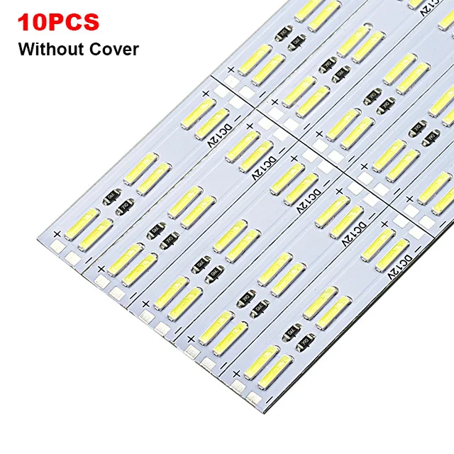10pcs witbour cover Полоса светодиодная жесткая Двухрядный 8520 DC12V кухня свет под шкаф алюминиевый светодиодный жесткий бар жесткий свет для кухни витрина ккрепление для светодиодной лентыабинет лампа аллюминиевый профиль led полоса а - Испускаемый цвет: 10pcs witbour cover