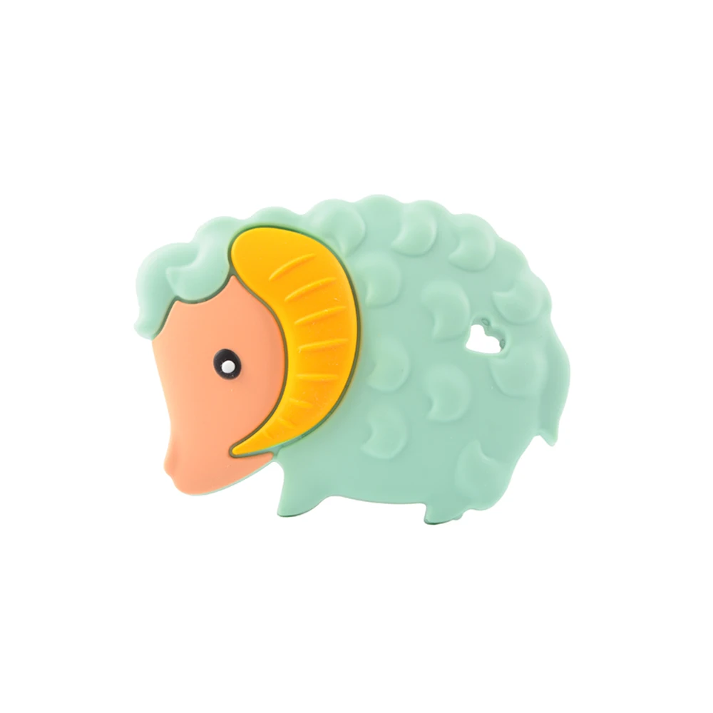 sheep 03 LOFCA 1 шт. Прорезыватели для зубов мультфильм жидкий мороженое силиконовая подвеска-прорезыватель подвеска с кулоном в виде фигурки енота аксессуары детские игрушки-Жвачки DIY - Цвет: sheep 03