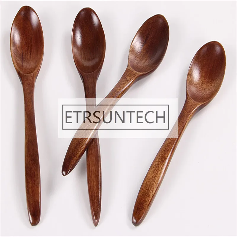 100pcs Wooden Soup Spoons Large Long Handled Spoon Kids Tea Coffee Kitchen Tableware Free Shipping | Дом и сад