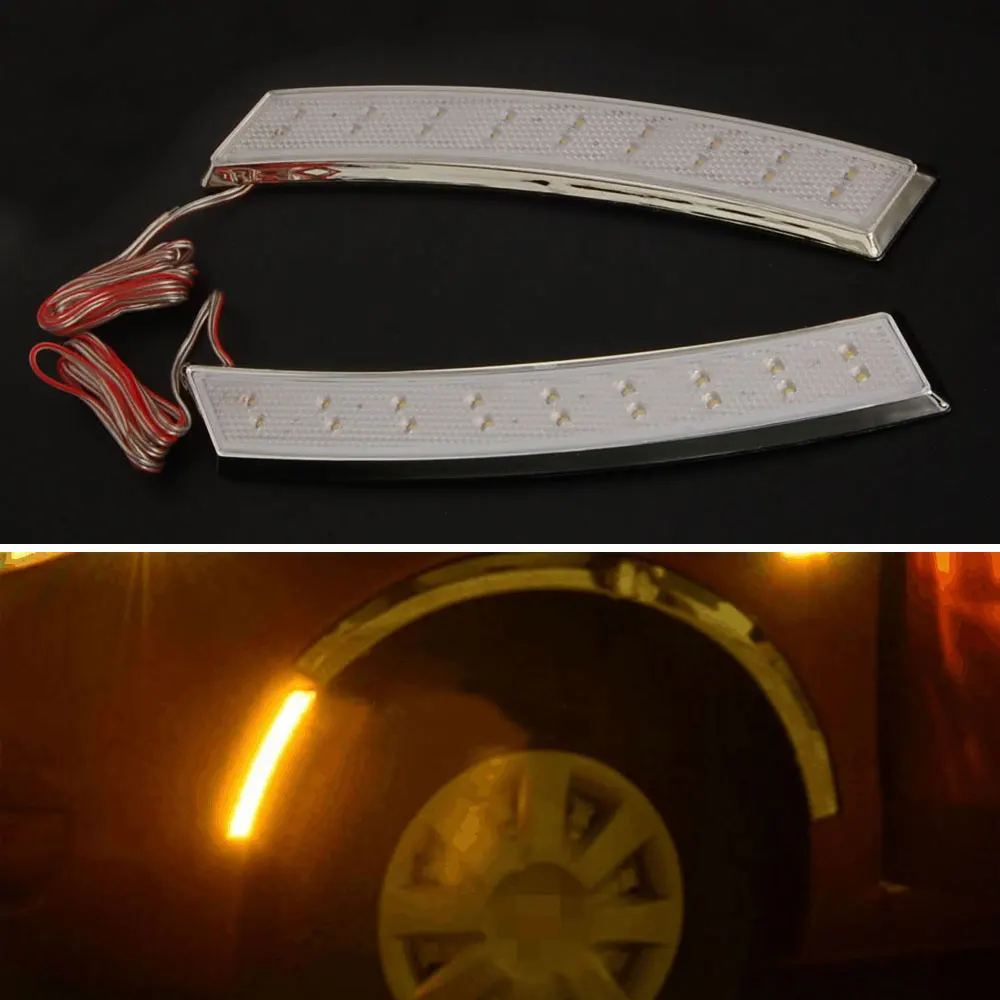 Новинка 2 шт. Универсальный колеса автомобиля веко сигнал поворота светодиодный