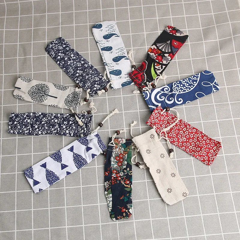 (100 шт.) короткие маленькие мешки для столовых приборов длиной 17 см тканевый