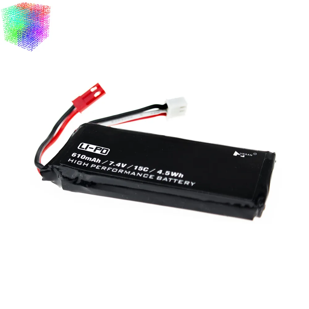 Аккумулятор Hubsan H502S lipo 7 4 В 610 мА · ч 15С 5 Вт 3 шт. Кабель зарядного устройства JST для