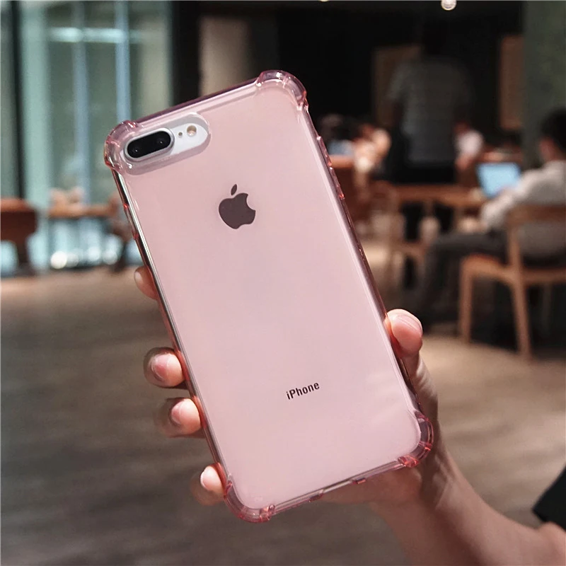 Красочный прозрачный силиконовый чехол из ТПУ для iphone 12 Pro Mini 6 6s 7 8 Plus X защитный