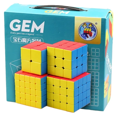 ShengShou драгоценный камень 4 магические кубики пачка 2x2 3x3 4x4 5x5 липкий