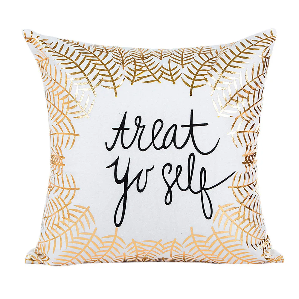 Новинка 2018 Роскошная наволочка из золотой фольги с принтом Мягкая Наволочка на