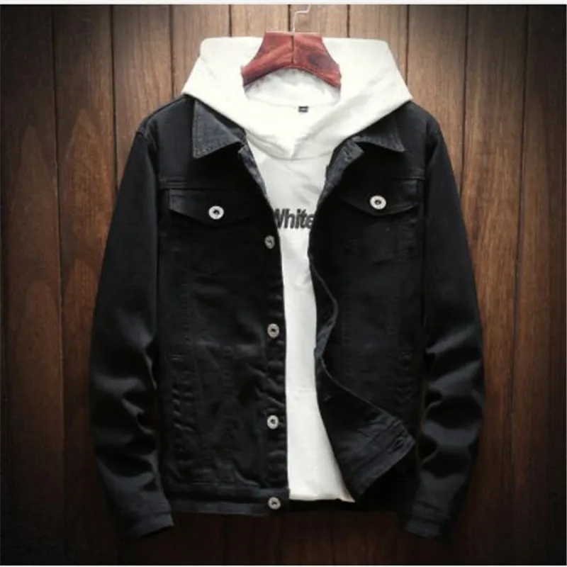 Новая весенне-осенняя Повседневная джинсовая куртка Мужская модная уличная