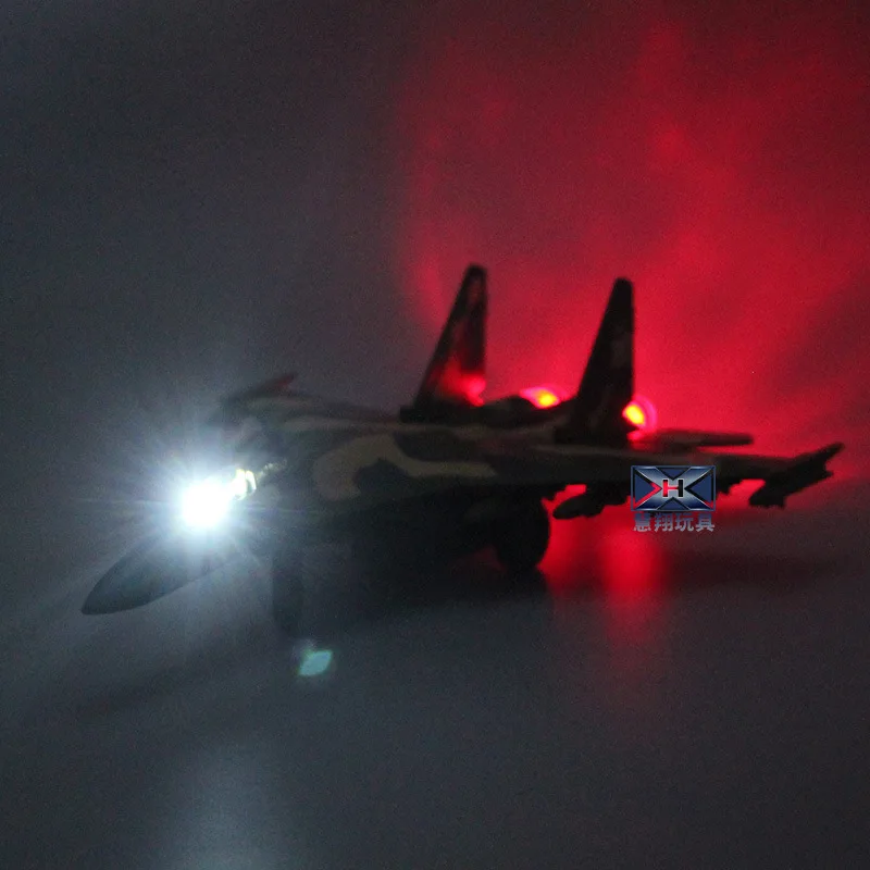 

Su 35 Fighter Alloy Model Acousto-optic Pull Back Airplane Model with Display Stand Children Adult Aircraft Aviation Toy Model
