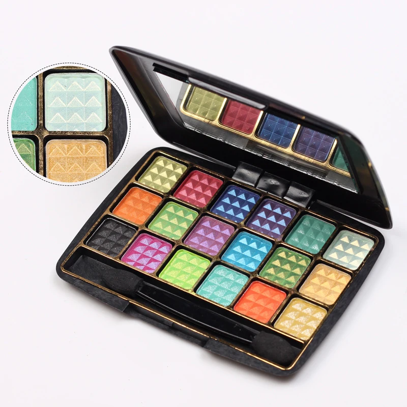 Professionale Eye Makeup 18 Colori Ombretto Tavolozza Oro Cosmetici Palette Diamante Brillante Scintillio Degli Occhi | Канцтовары для