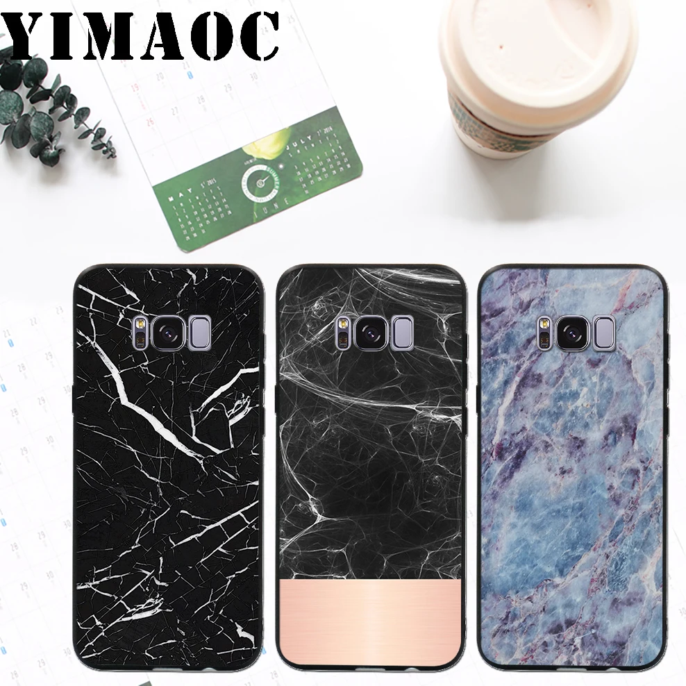 YIMAOC гранитный скраб Мрамор камень мягкий силиконовый чехол для телефона samsung Galaxy