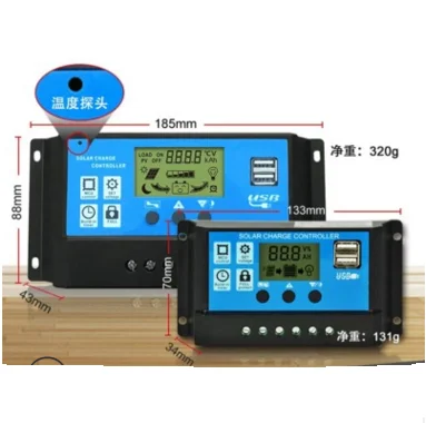 

YJSS-10A/20A/30A Solar Controller Manual PWM Solar Charge Controller