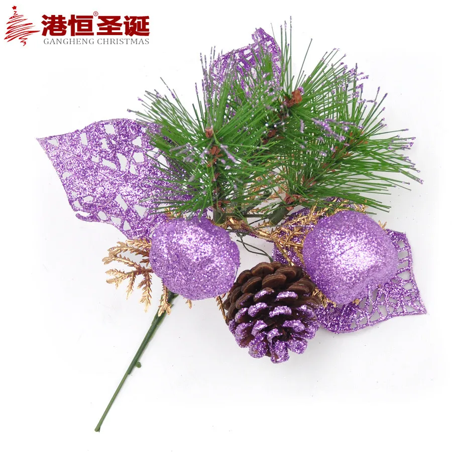 Рождественская елка украшения золотого и серебряного цвета сосновая шишка шар 23