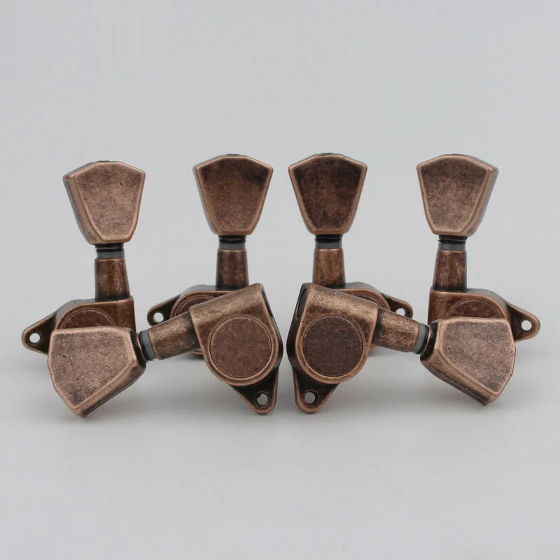 

1 Set Guitar Machine Heads Tuners Trapezium Button Antique Bronze