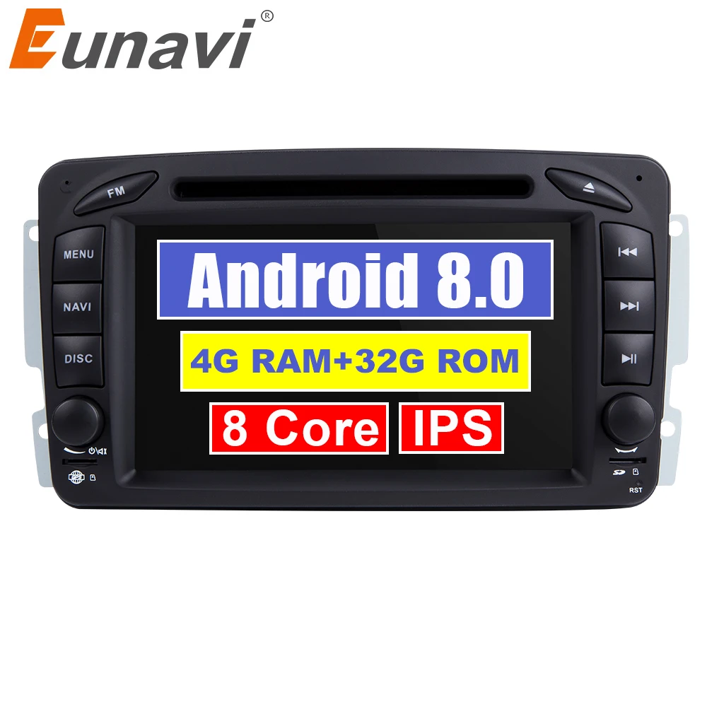 Eunavi 7 &quot2 Din Android 8 0 автомобильный DVD радио мультимедиа плеер с gps навигатором для Benz