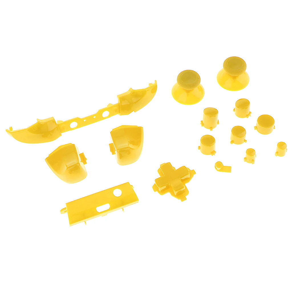 Yellow For Xbox One Slim Replacement Full Bumper Trigger Buttons DPad LB RB LT RT Mod Kit For Xbox One Slim Controller Custom Cover - Цвет: Yellow