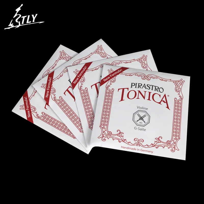 Лидер продаж Пирастро Tonica скрипки струны 4 шт./компл., e, красные/зеленые/голубые/желтые/d нейлон скрипки струны 4/4 3/4