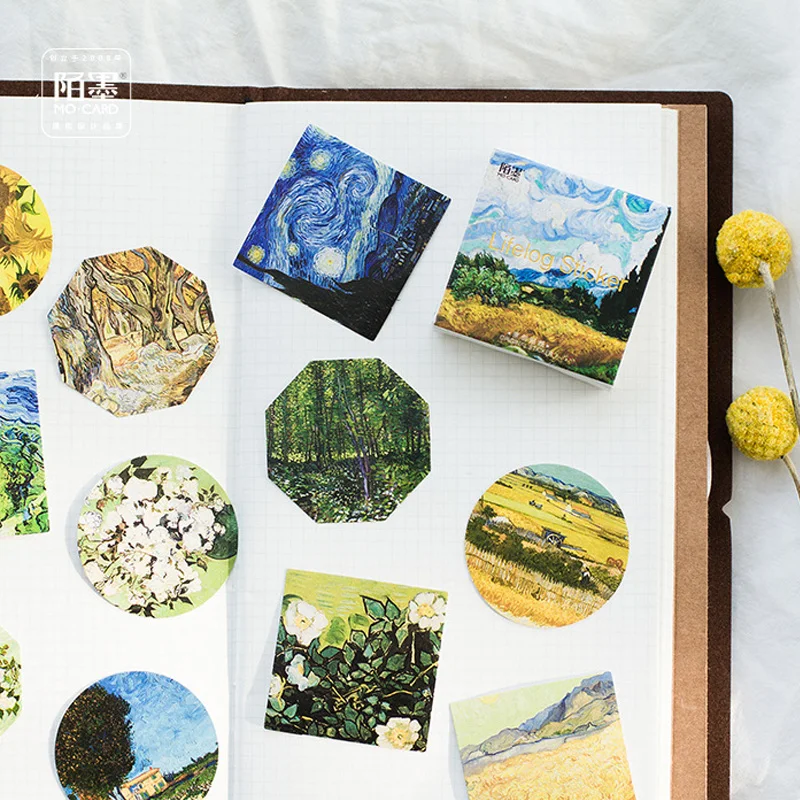 45 шт./лот Meet Van Gogh мини бумажная наклейка упаковка DIY дневник украшение альбом