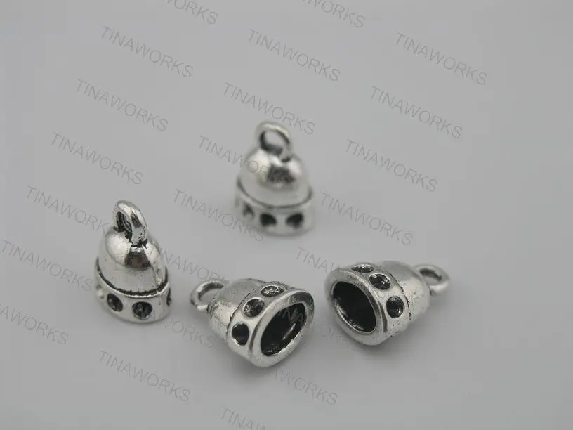 

30Sets/60pcs Dia. 8.0x5.0mm Antique Silver Dotted Jewelry End Caps/Clasp---CLP1095
