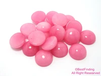 pink stone cabochon round flat back natural stone 6mm 8mm 10mm 12mm