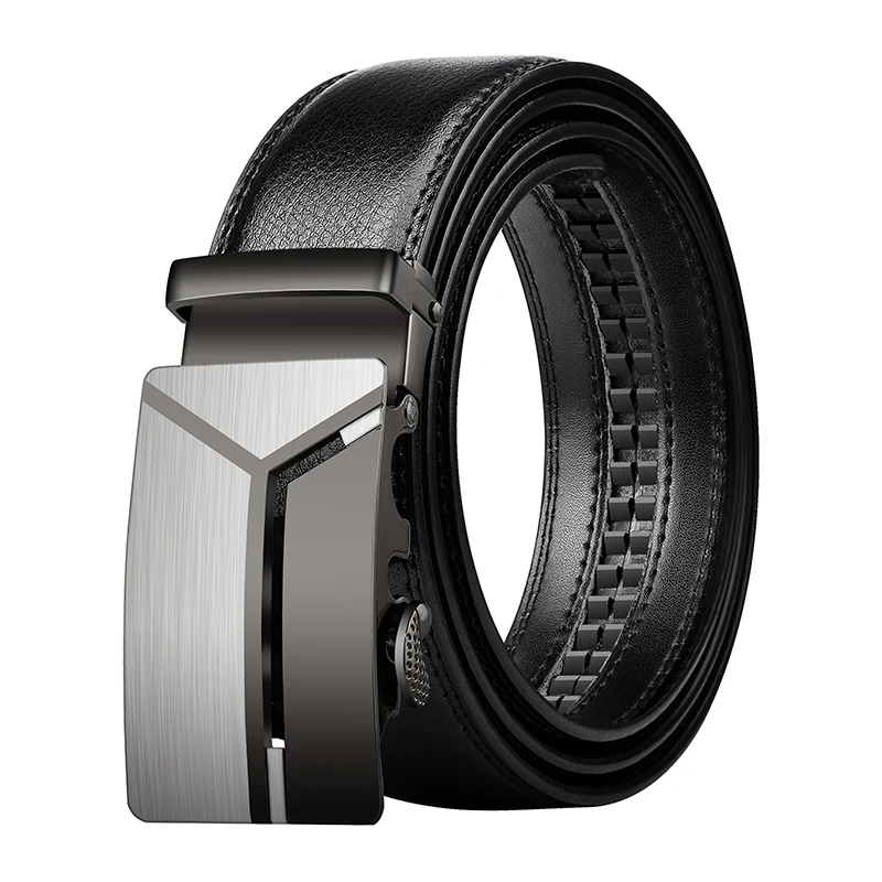 Мужской ремень с автоматической пряжкой черный Корейская версия простой мужской