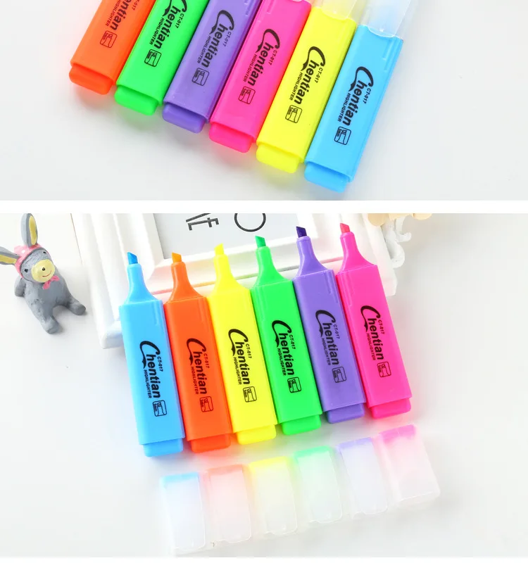 Coloffice Marker Pen Creative Candy Color Large Capacity Highlighter Student Prize Mark Graffiti Pen Children Stationery 1PC