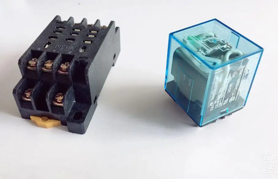 Промежуточное реле LY3NJ малое электромагнитное силовое с основанием 11 контактов 12