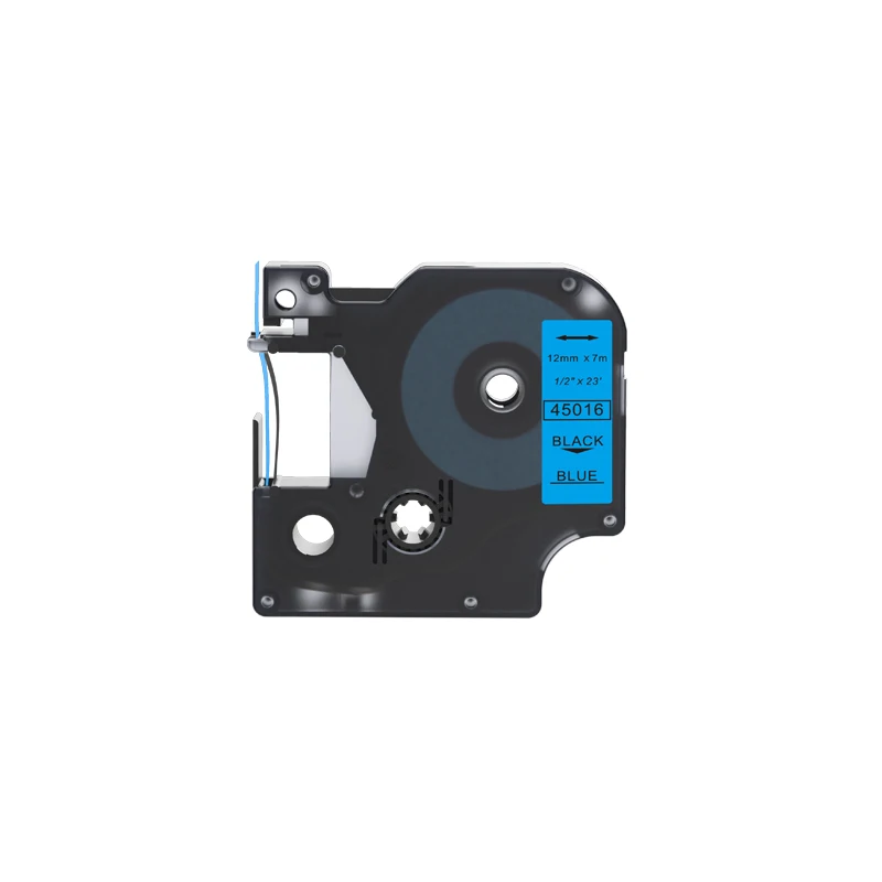 Black-Blue 1PCS for DYMO D1 45013 d145013 Label Tape Black on White 12mm*7M compatible for DYMO LteraTag Label Printer - Цвет: Black-Blue