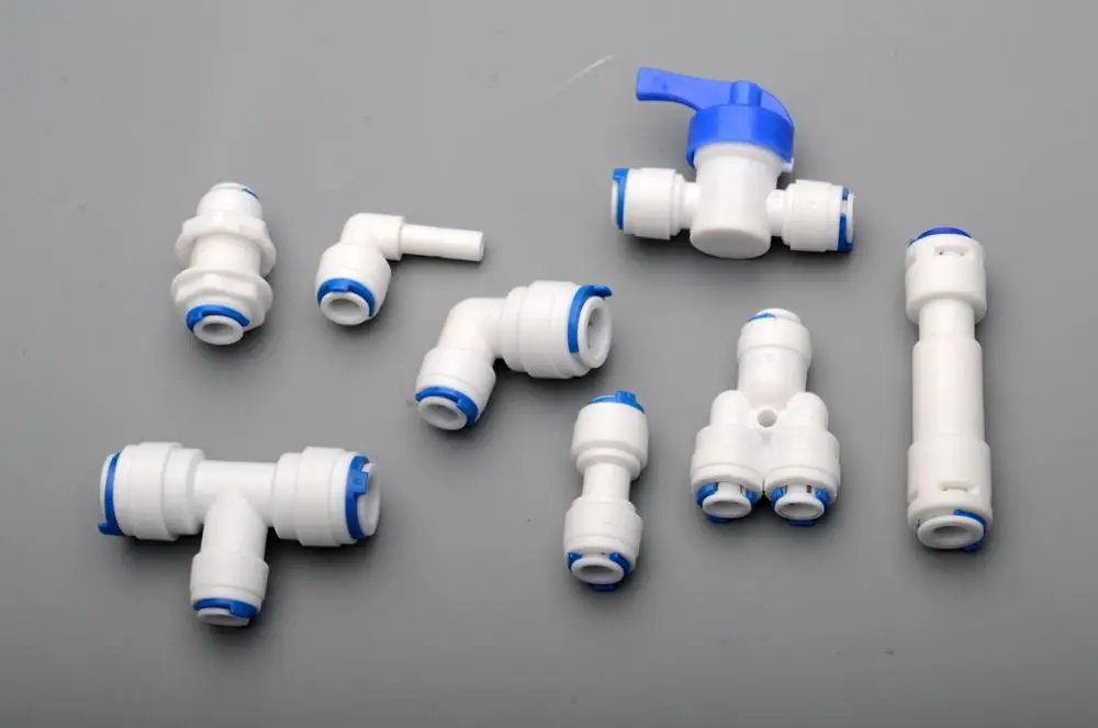 

1/4 OD PE TUBE to tube Quick Connector Family drinking water RO filter reverse osmosis system