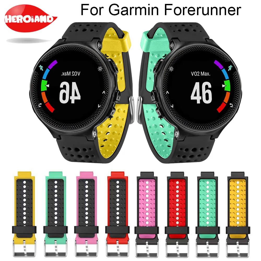 Ремешок для наручных часов 2 в 1 сменный мягкий силиконовый браслет Garmin Forerunner