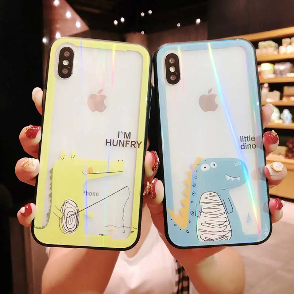 Для iphone 6 7 8 мультфильм милый маленький динозавр чехол для телефона S плюс Funda TPU