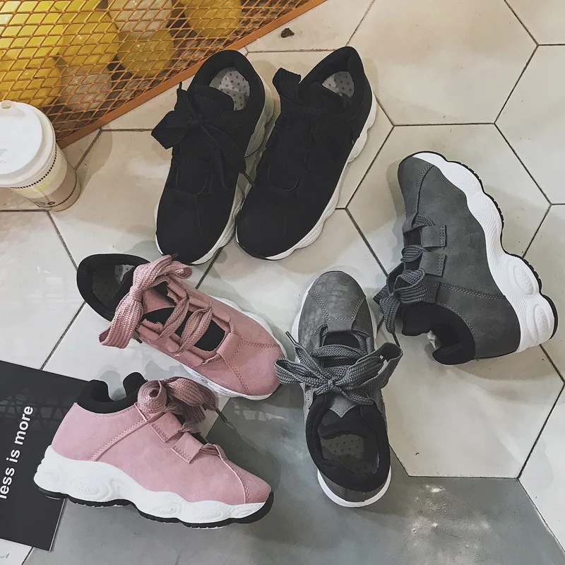 

Women Vulcanized Shoes Summer 2018 Autumn Leather Shoes Women Flats Shoes Fashion Breathable Vulcanization Sneakers