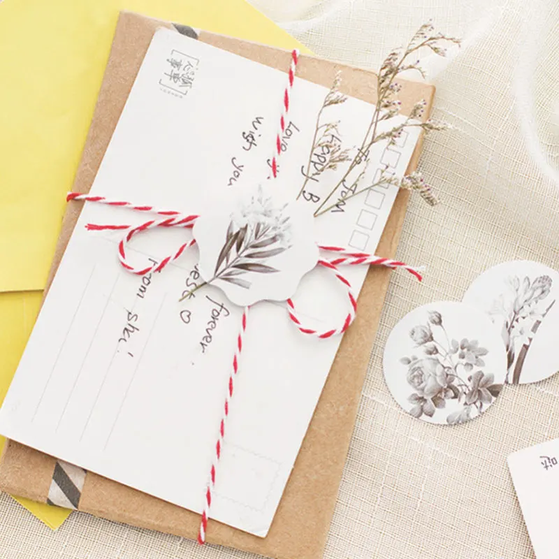 45 шт./кор. МО. Карта простая элегантная коллекция растений ручные наклейки diy