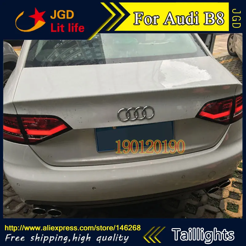 Задние фонари для Audi B8 2009-2012 Светодиодный Фонарь велосипедный задний фонарь задний багажная лампа крышка drl+ сигнала+ тормоз+ обратный