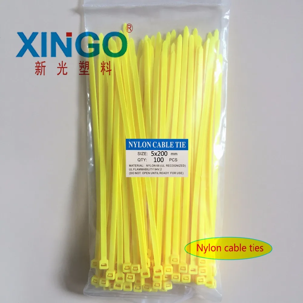 Самоблокирующиеся нейлоновые кабельные стяжки зеленые красные синие желтые 100