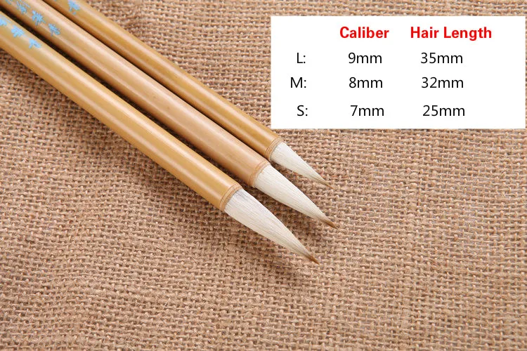 Ruyang Liu Brush Pen Set Chinese Calligraphy Weasel and Woolen Hair Brush Pen Set Chinese Calligraphy Writing and Painting Brush