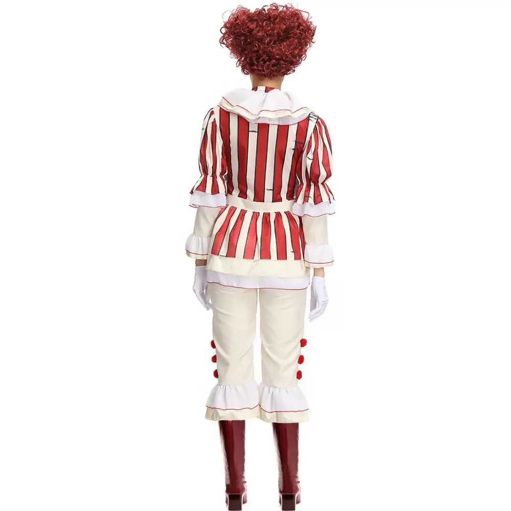 Женский костюм-клоун-убийца костюм для взрослых на Хэллоуин нарядное платье цирк