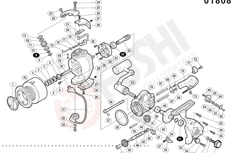 Комплекты шариковых подшипников для рыболовной катушки Shimano 02 ultegra 3000 4000 5000(всего 3 шт.) номер: 8*1 34*1 51*1 A-RB комплект подшипников