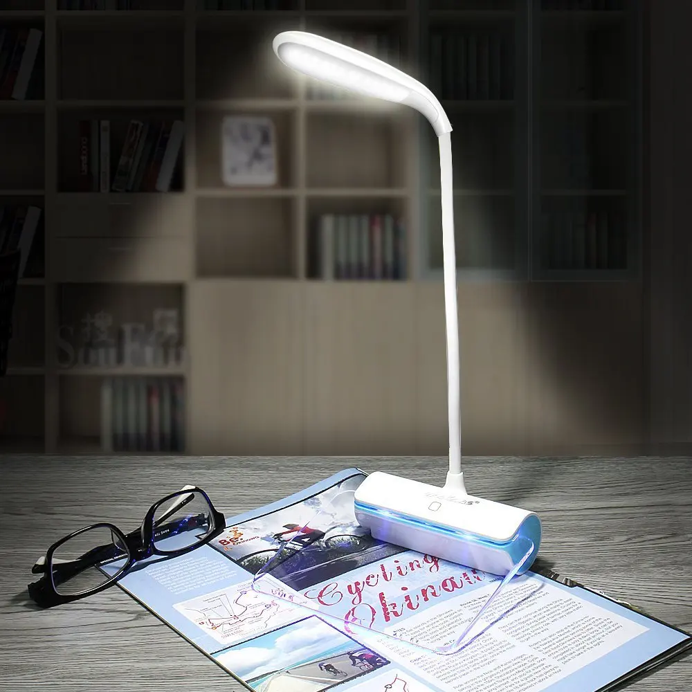 Aimbinet Desk Lamp USB lamp Walkas with Message Board Rechargeable Touch 3-Mode Brightnes Sensor-Blue green Brightness | Лампы и