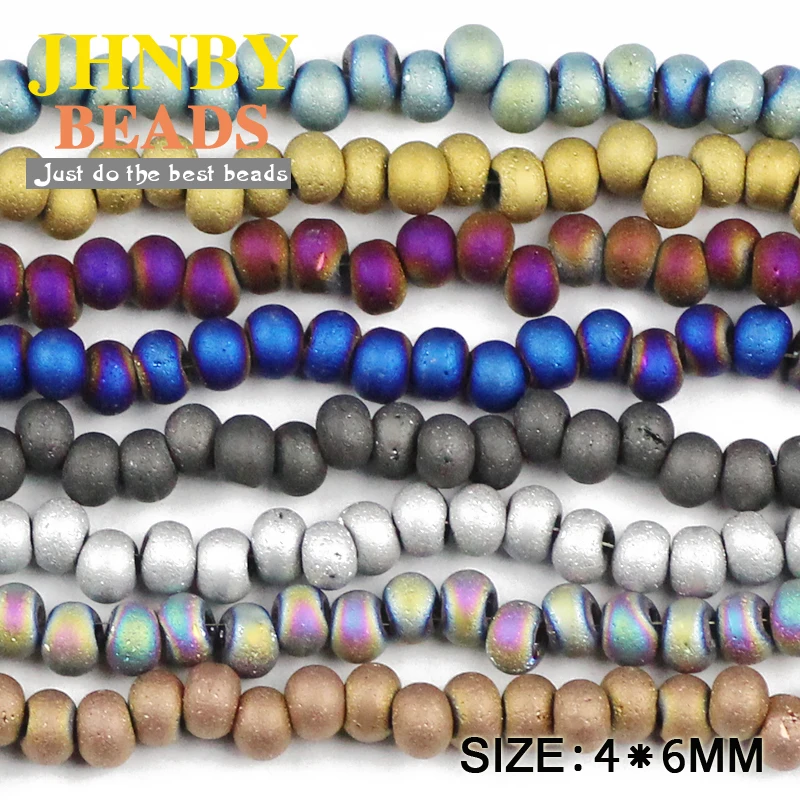 Круглые бусины JHNBY из матового австрийского хрусталя 4x6 мм 100 шт.|loose beads|austrian crystal